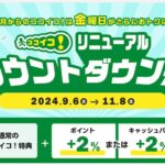 三井住友カード、金曜日に通常特典+2%の「ココイコ！リニューアルカウントダウン祭」開催