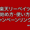 楽天リーベイツのキャンペーンと初め方・使い方などまとめ